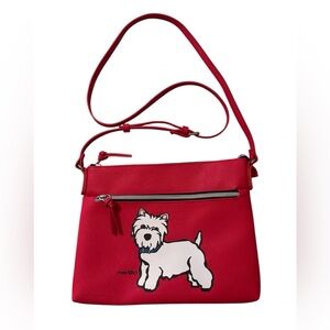 Marc Tetro red Westie slim crossbody bag - Like New